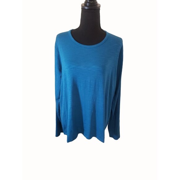 tasc Performance St. Charles Crew Neck Long Sleeve T-shirt Bamboo Blue XL - Picture 4 of 5